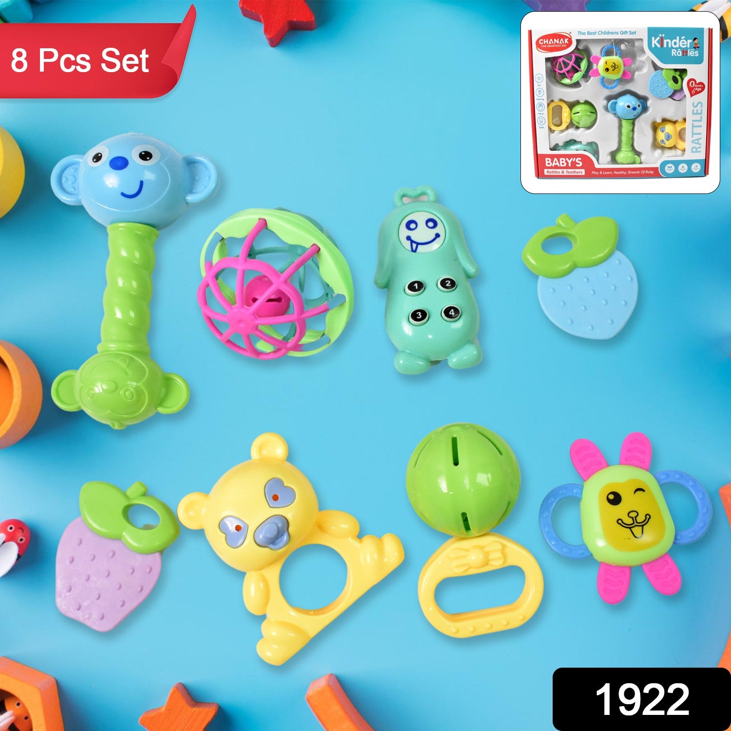 Kinder Rattles Classic Store Plastic Non-toxic Shake And Grab Ball Baby Rattles  Teethers (8 Pcs Set) Kinder Rattles Classic Store Plastic Non-toxic Shake And Grab Ball Baby Rattles  Teethers (8 Pcs Set)